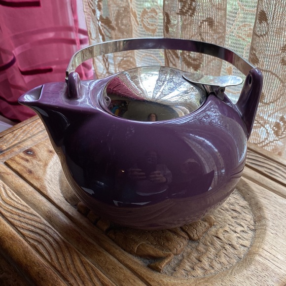 Teavana Fine Porcelain teapot , purple, retro vibes - Picture 8 of 13